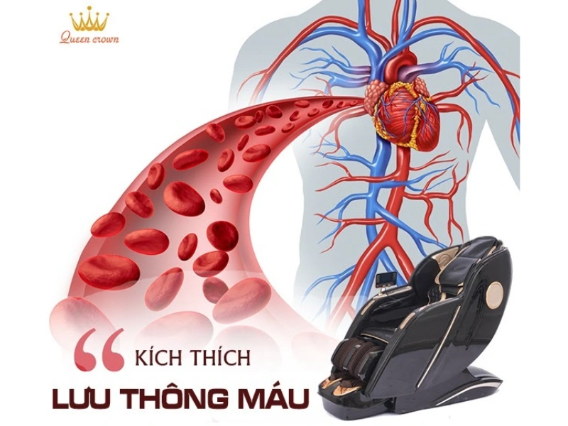 Sử dụng ghế massage giúp máu lưu thông dễ dàng