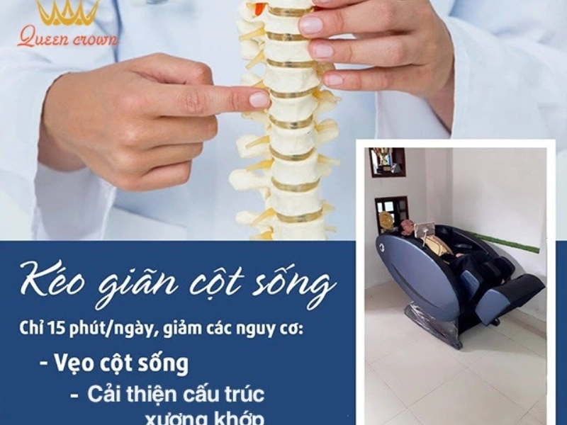 Ghế mát xa trị liệu hỗ trợ cải thiện cấu trúc xương khớp