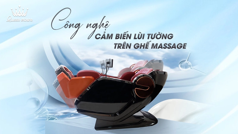 công nghệ cảm biến lùi tường ở ghế massage