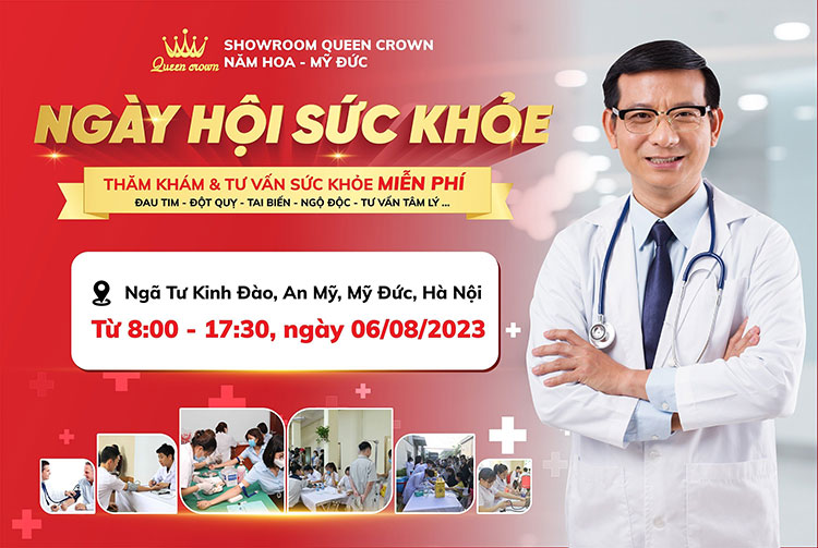 Ngày hội sức khỏe do ghế massage Queen Crown Mỹ Đức thực hiện