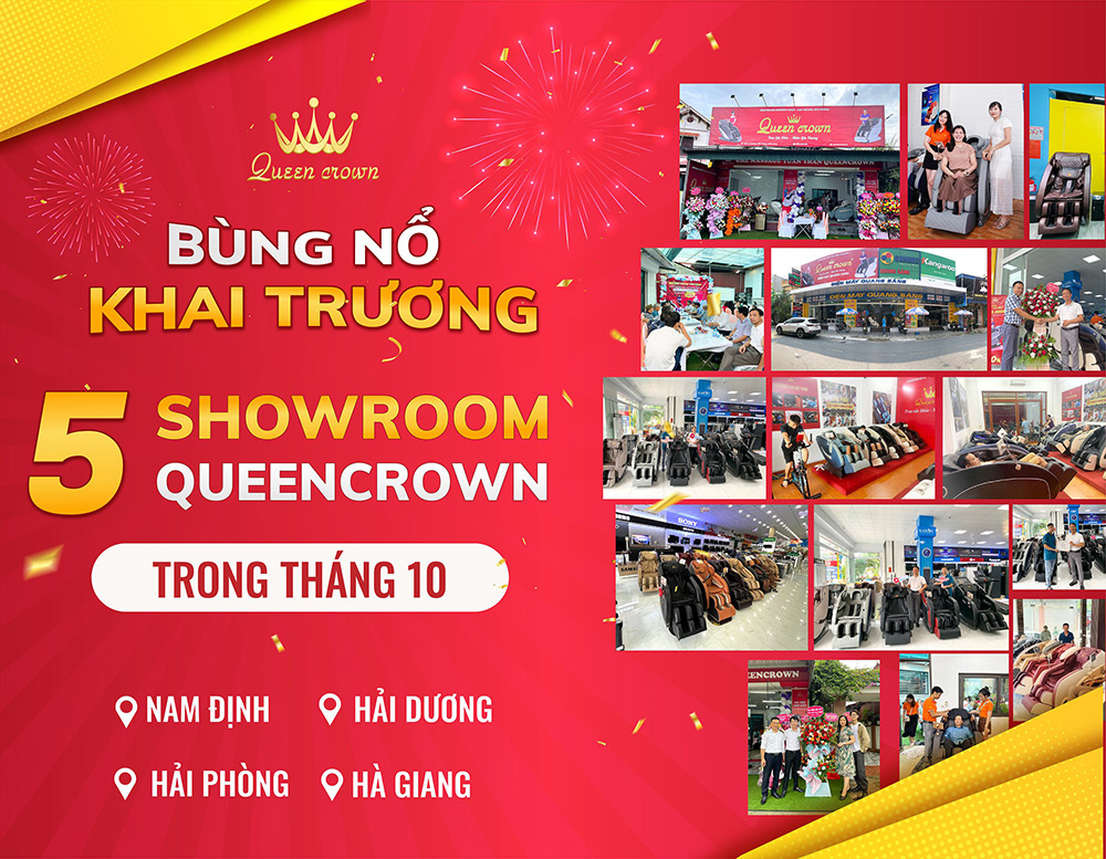 Bùng Nổ Khai Trương 5 Showroom Queen Crown trong tháng 10