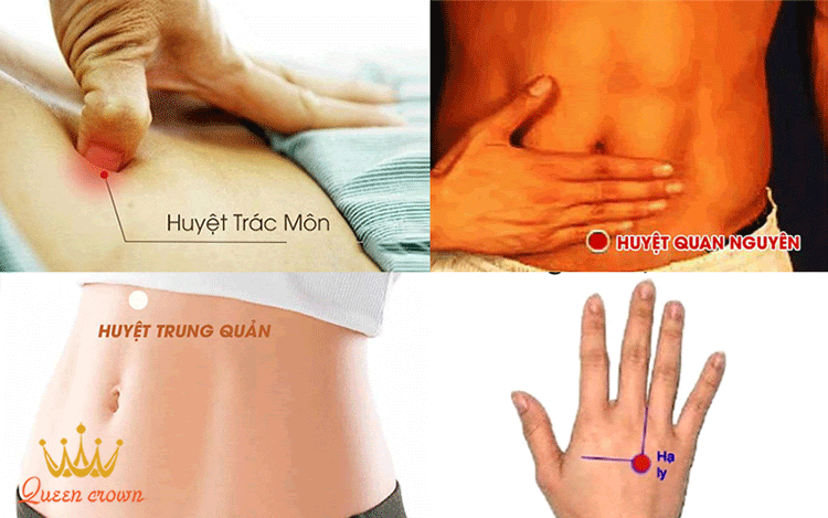 Cách bấm huyệt chữa đau bụng thông thường