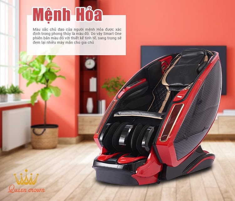 Mệnh hỏa hợp với những chiếc ghế massage màu đỏ