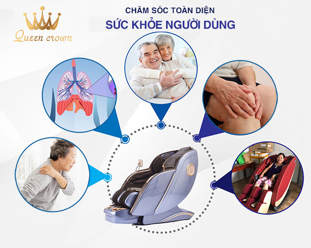 Ghế mát xa mang lại hiệu quả toàn diện cho người dùng