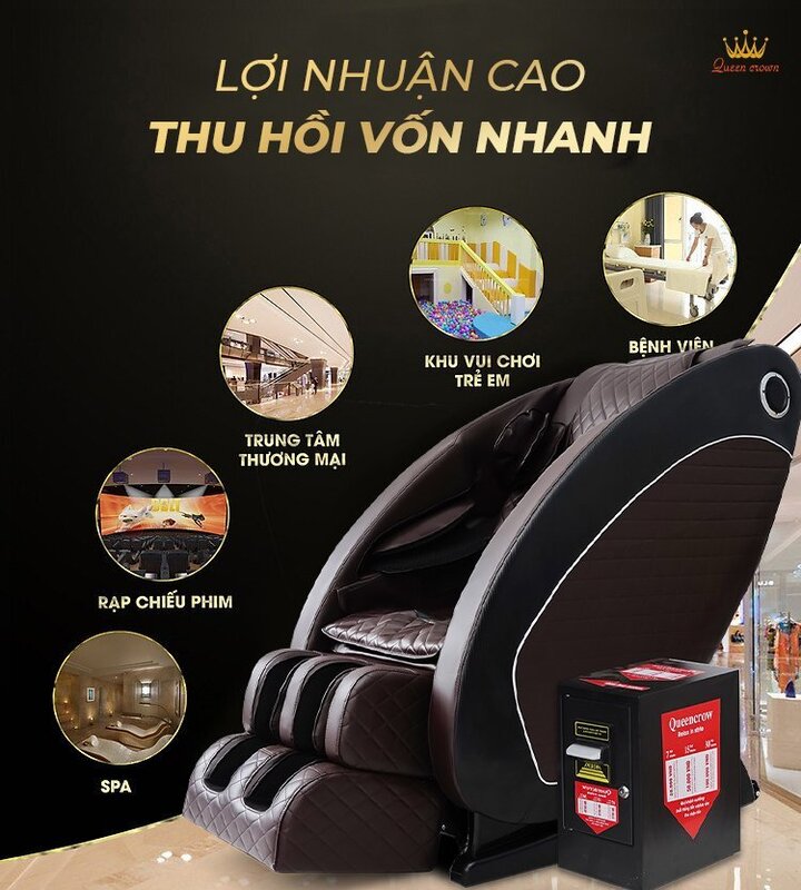 Ghế massage kinh doanh Queen Crown QC KD7 phù hợp với mọi không gian