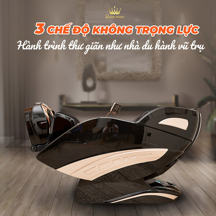 Ghế massage Queen Cron QC 488 Sport thiết lập 3 chế độ không trọng lực