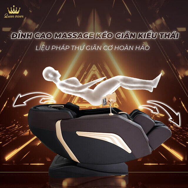 Ghế massage Queen Crown QC A9 Sport massage kéo giãn