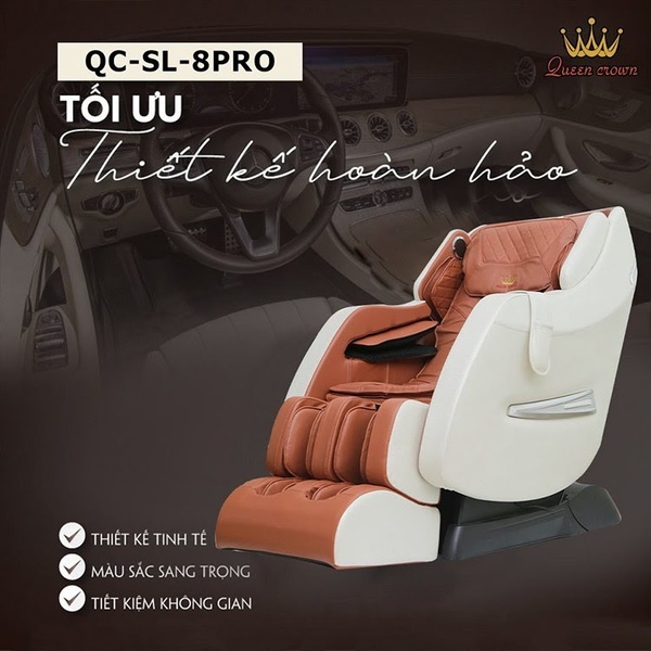 đánh giá ghế massage Queen Crown QC SL8 Pro