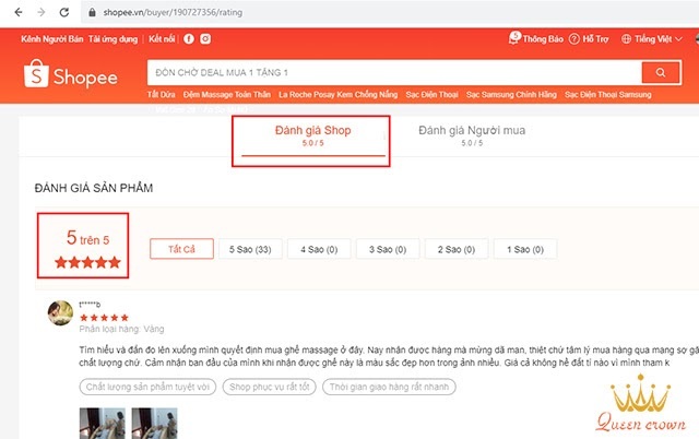 ghế massage shopee