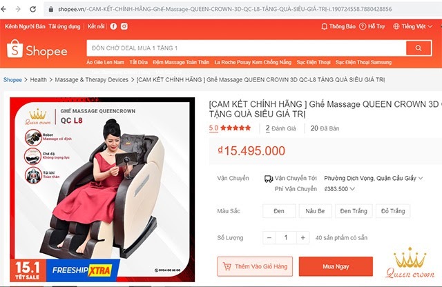 ghế massage shopee