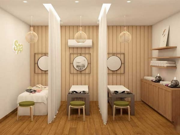 giường spa gỗ