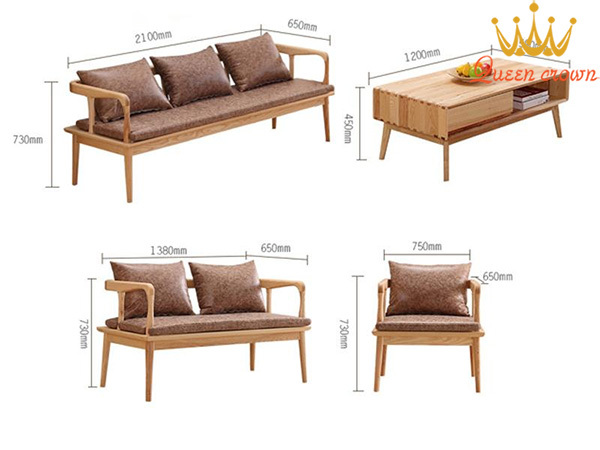 kích thước ghế sofa gỗ chữ l