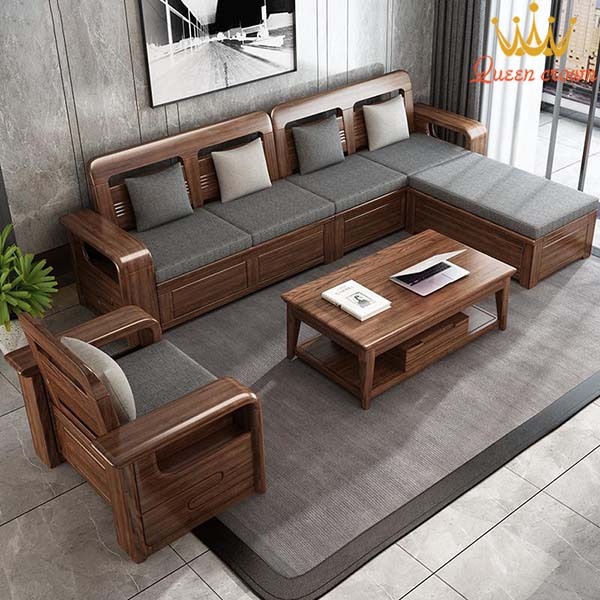 kích thước ghế sofa gỗ chữ l