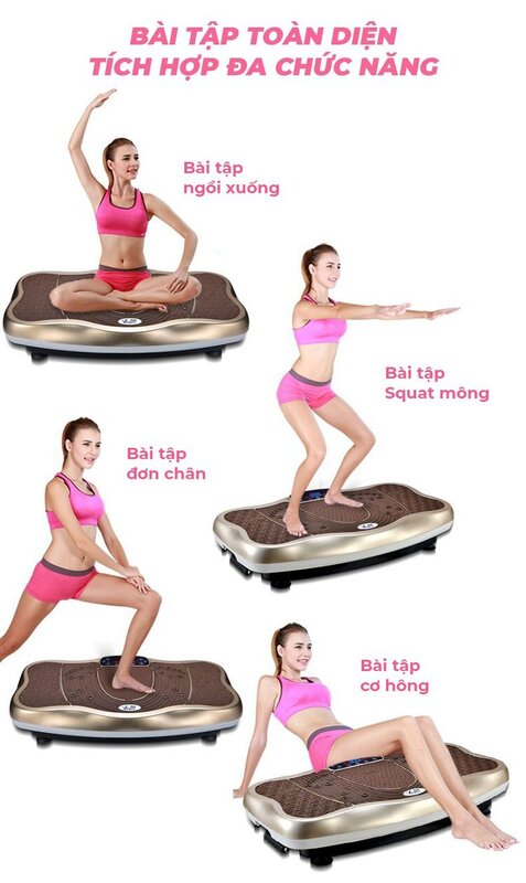 Máy rung toàn thân Queen Crown MX9 tích hợp nhiều bài tập