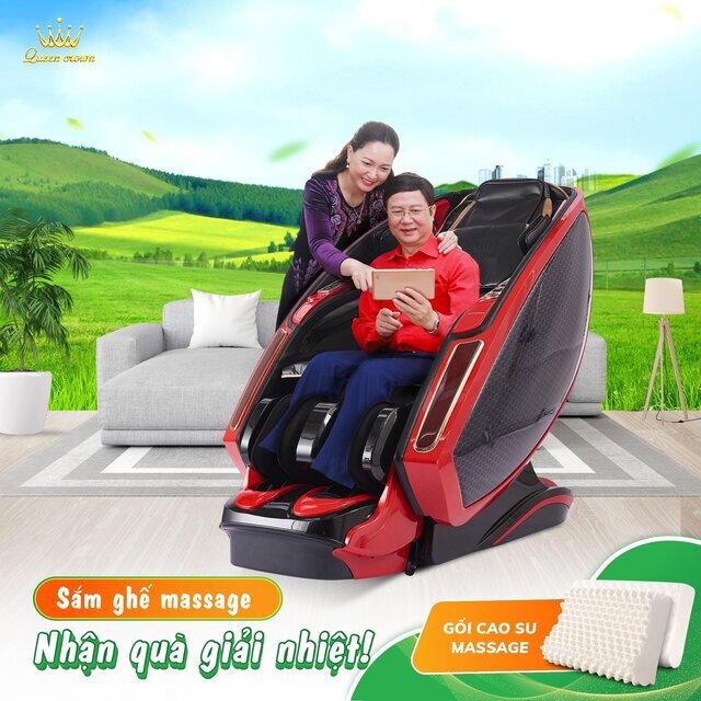Mua ghế massage tặng gối cao su massage