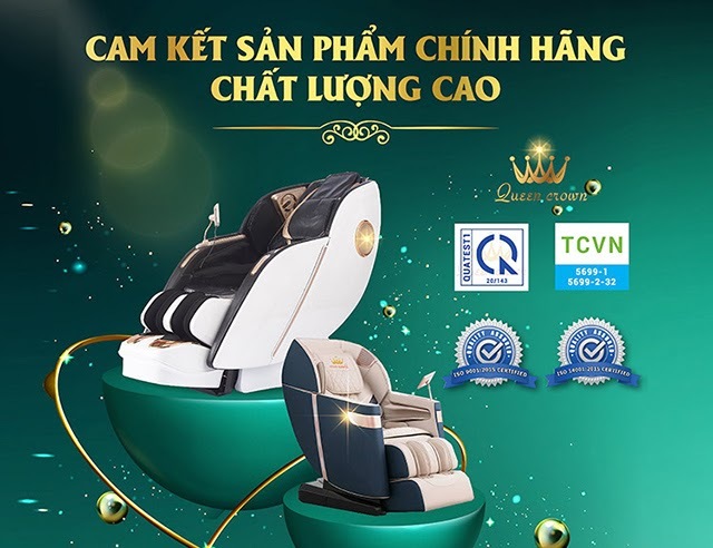 Mua ghế massage tại Queen Crown được đảm bảo chất lượng