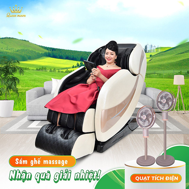 Mua ghế massage tặng quạt tích điện