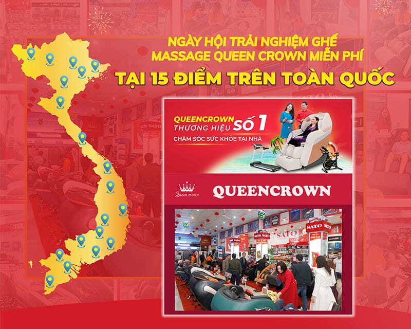 Ngày hội trải nghiệm ghế massage miễn phí tại Queen Crown