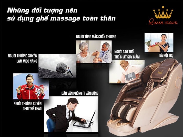 Những ai nên dùng ghế massage chăm sóc sức khỏe