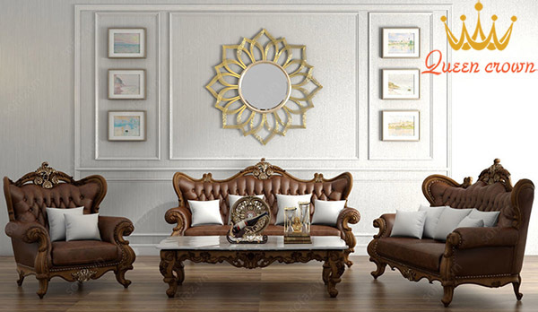 sofa da phòng khách