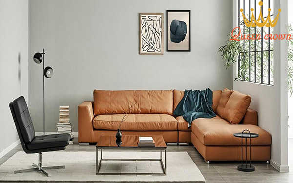 sofa da phòng khách