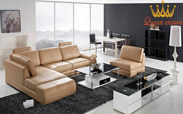 sofa da phòng khách