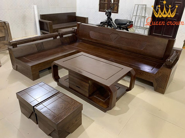 sofa gỗ sồi nga