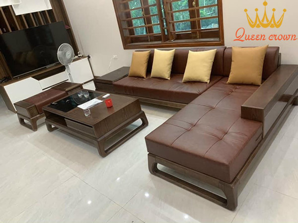 sofa gỗ sồi nga