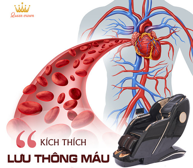 Sử dụng ghế massage còn cải thiện hệ tuần hoàn