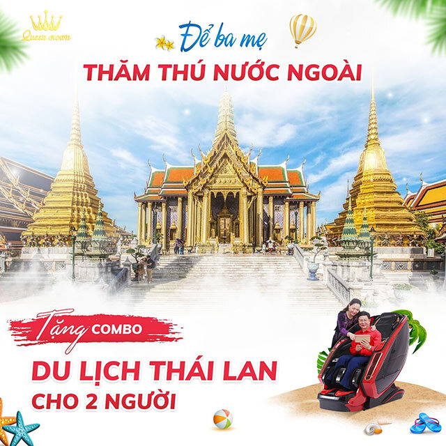 Tặng combo du lịch thái lan khi mua ghế massage dịp 30-4
