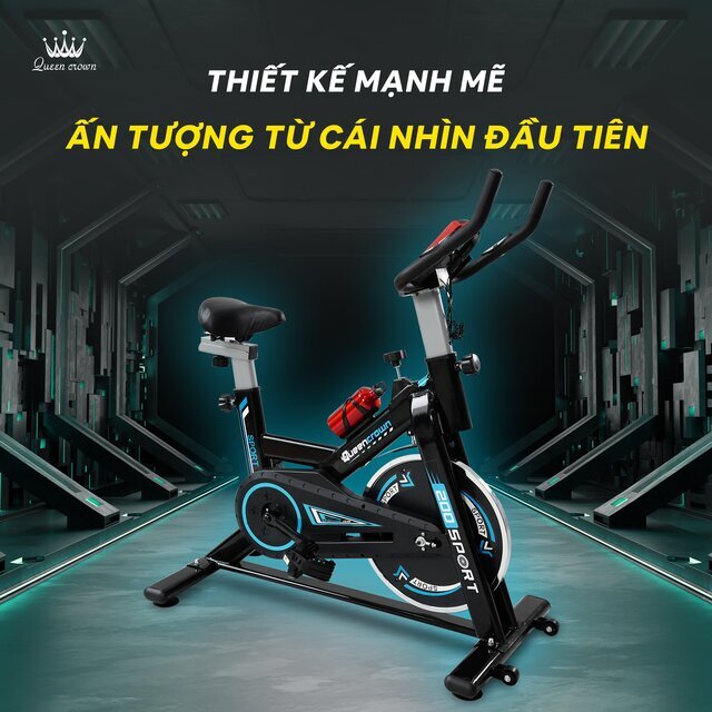 Xe đạp tập thể dục Queen Crown QC 200 Sport  thiết kế đẹp mắt