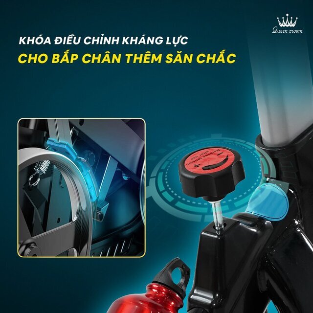 Xe đạp tập thể dục Queen Crown QC 200 Sport trang bị khóa điều chỉnh