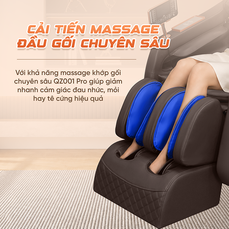 Ghế massage Queen Crown QZ001 Pro - Cải tiến massage đầu gối