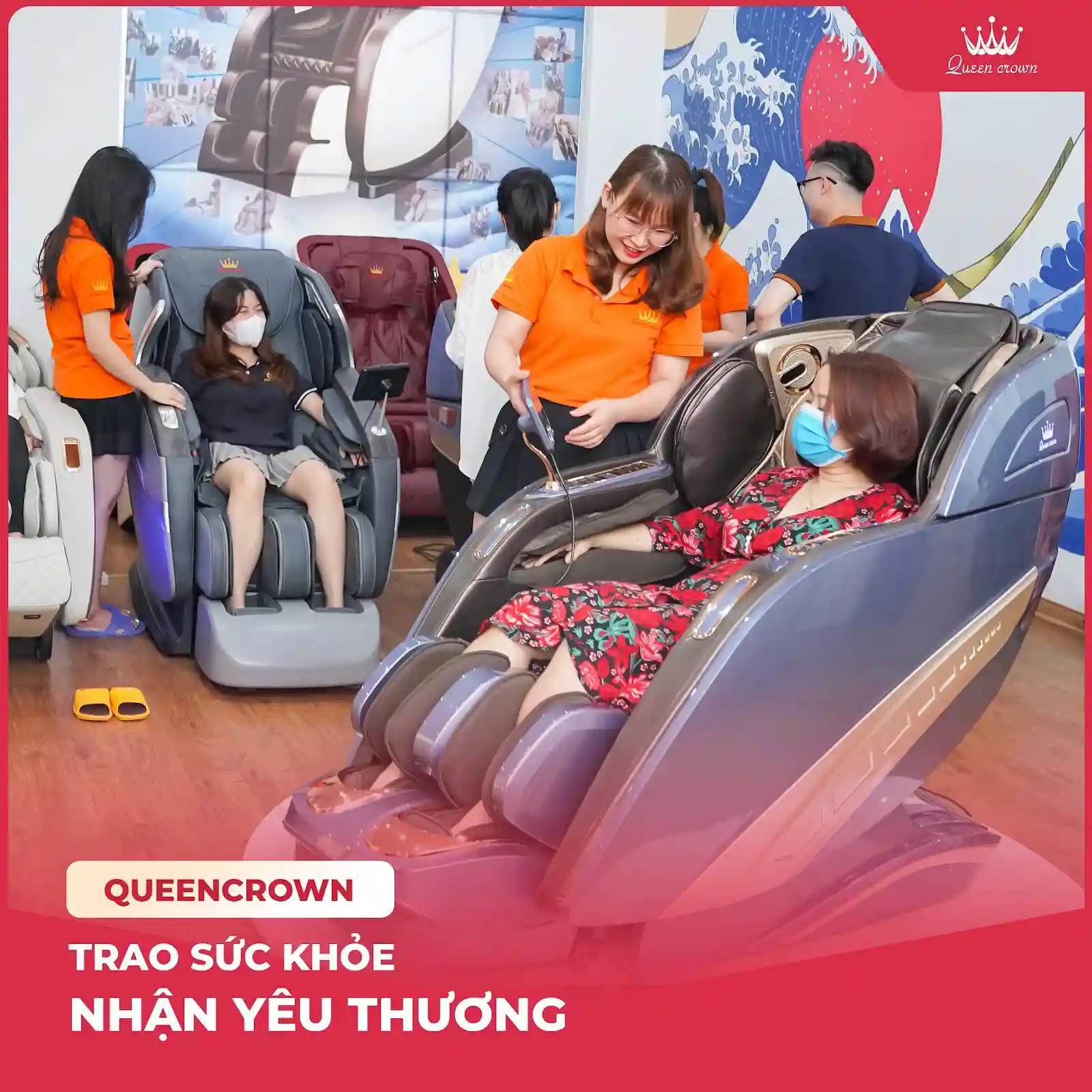 Hình ảnh thực tế showroom ghế massage quận bình chánh
