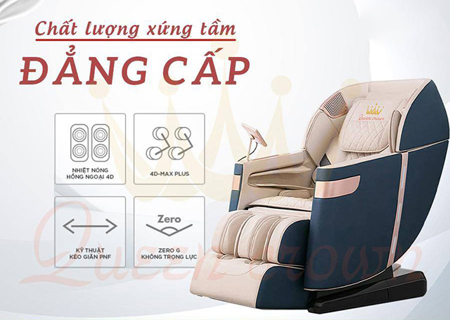 Bài tập chuyên sâu ghế massage Queen Crown QC CX6