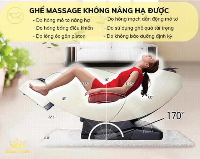 Ghế Massage Không Nâng Hạ Được | Nguyên Nhân, Cách Khắc Phục