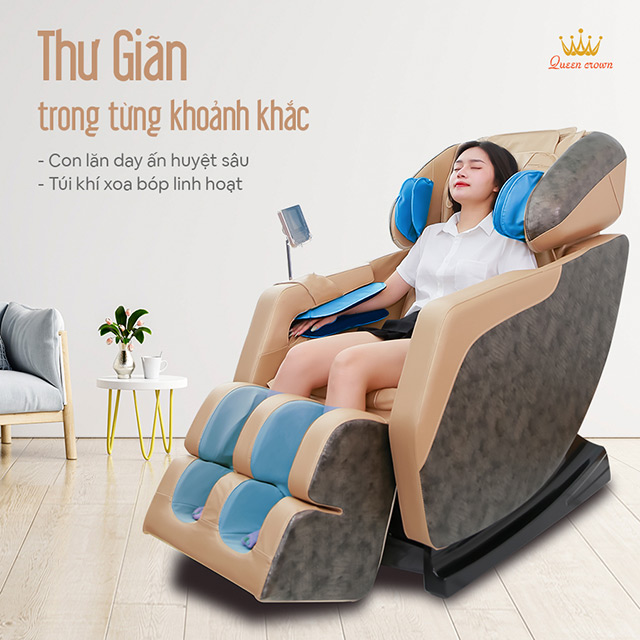 Bài tập chuyên sâu ghế massage Queen Crown QC F5