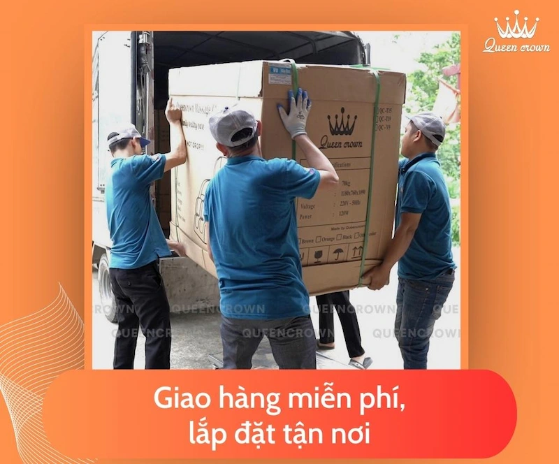 queen crown cung cấp dịch vụ giao hàng miễn phí và lắp đặt tận nơi