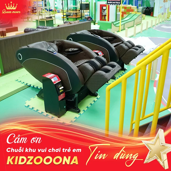 Kidzooona Gia Tăng Trải Nghiệm Khách Hàng Với Ghế Massage Kinh Doanh Queen Crown QC KD7 Plus