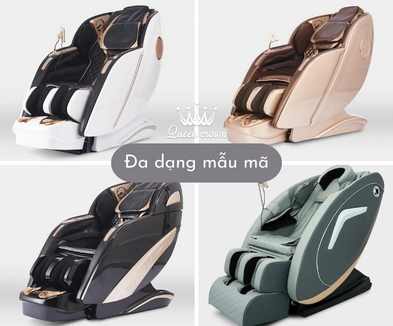 queen crown sở hữu hơn 60 dòng ghế massage