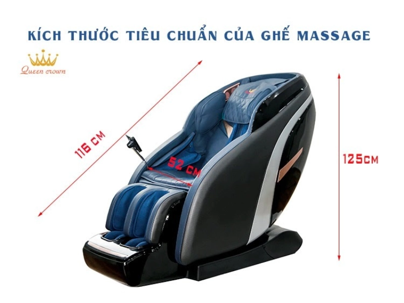Kích thước tiêu chuẩn của ghế massage