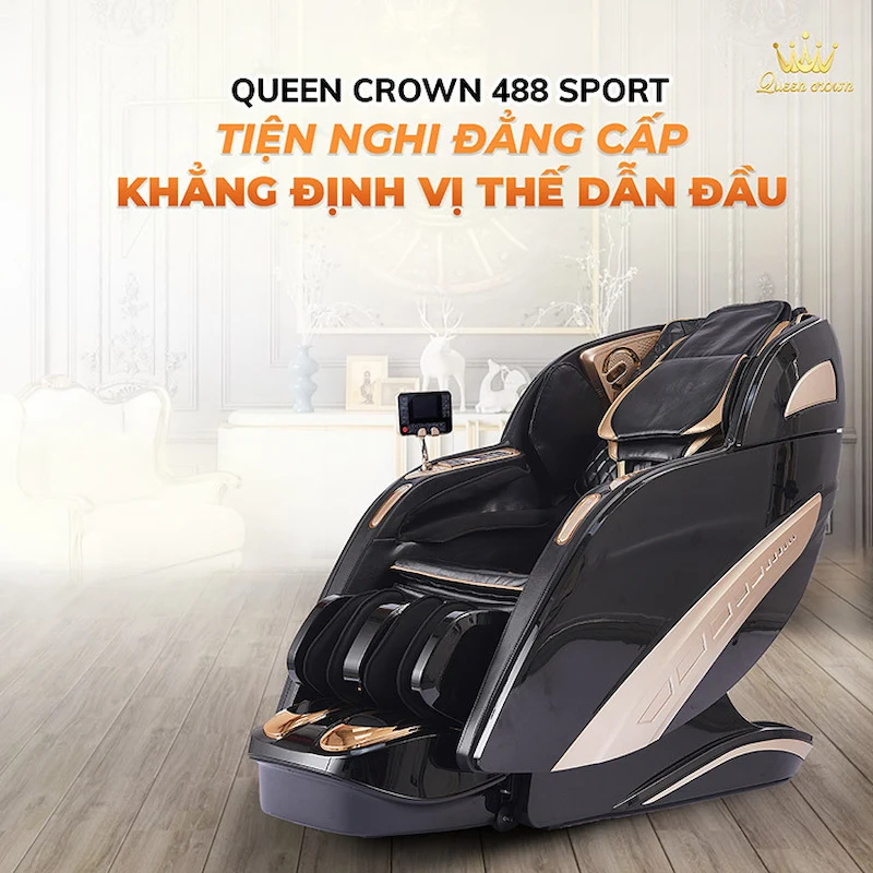 ghế massage cho chồng queen crown 488 sport