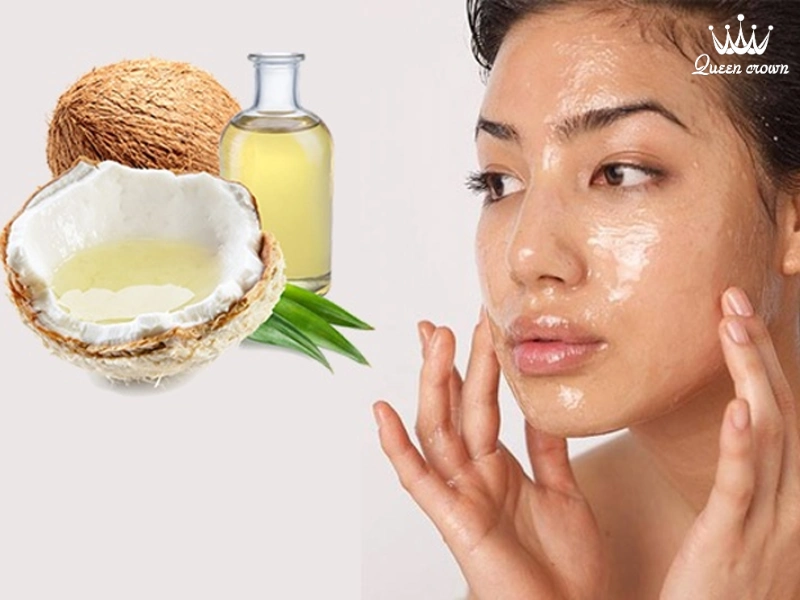 massage mặt bằng dầu dừa