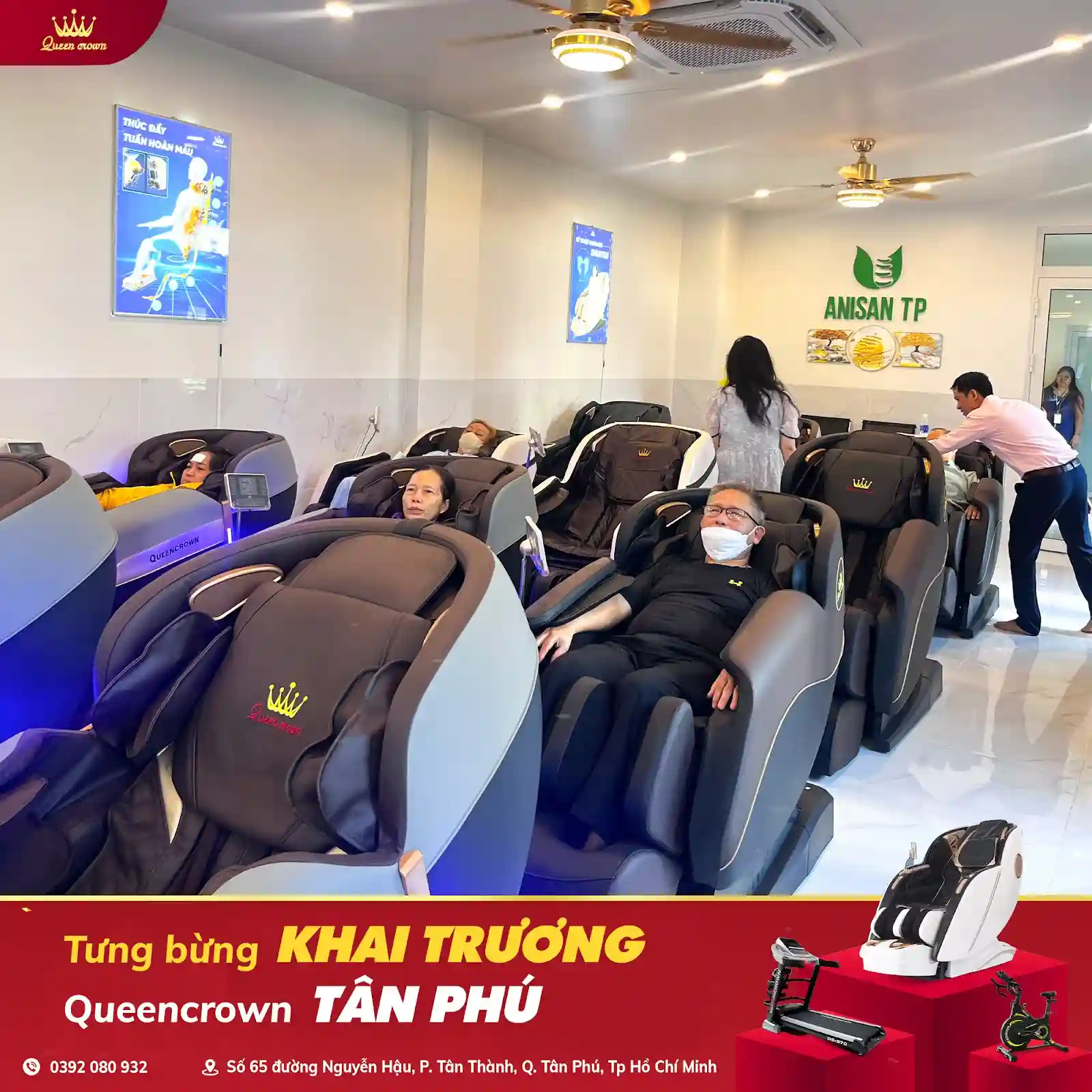 trải nghiệm ghế massage quận 4 trực tiếp tại showroom