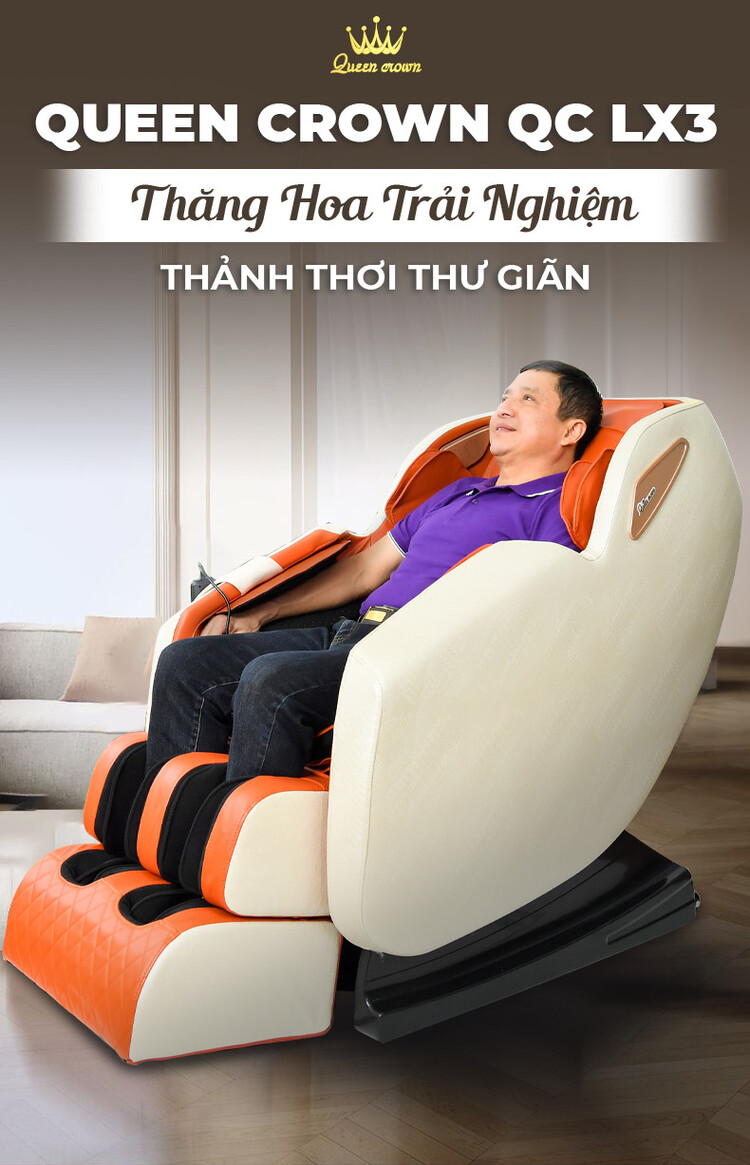 Ghế massage Queen Crown QC LX3 thư giãn thăng hoa
