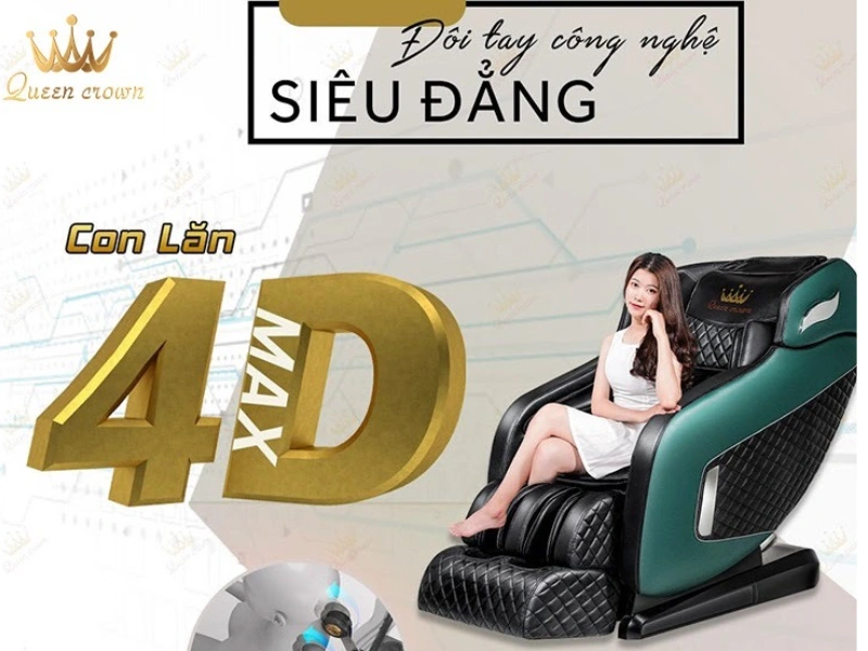 Con lăn massage 4D có khả năng tác động sâu rộng vào từng huyệt đạo