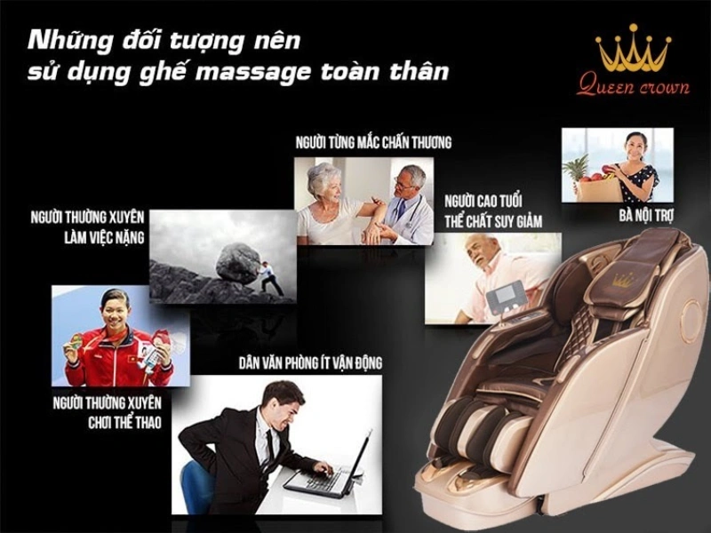 Những đối tượng nên dùng ghế matxa lưng toàn thân?