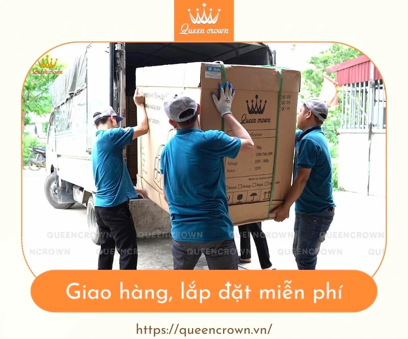 queen crown cung cấp dịch vụ giao hàng toàn quốc và lắp đặt miễn phí tại nhà
