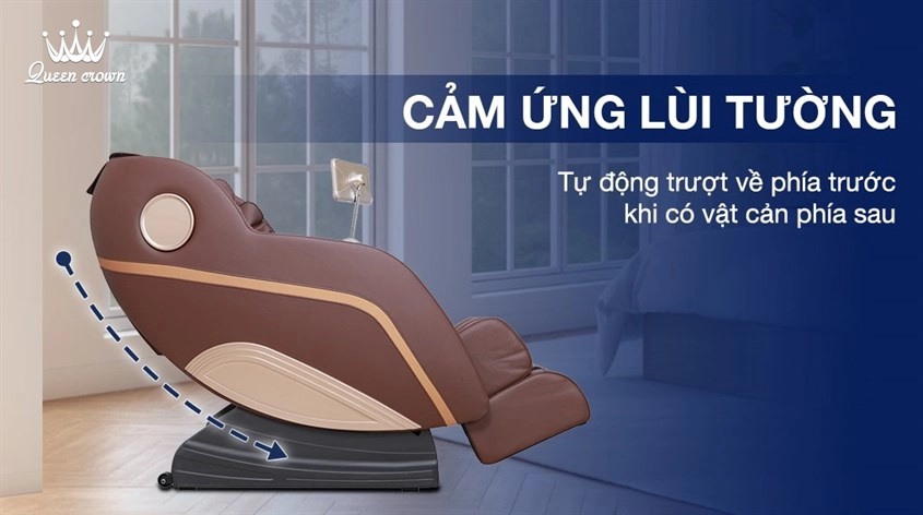 công nghệ cảm biến lùi tường ở ghế massage