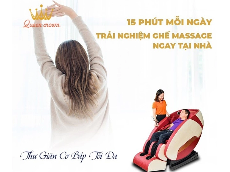 Sử dụng ghế massage trị liệu góp phần giúp thư giãn cơ bắp